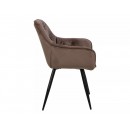 Стул SIGNAL CHERRY Velvet Bluvel 38 капучино/черный